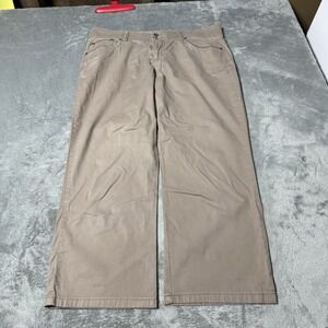 VTG Y2K Wide Leg Capri Pants Bandolino Brown Size 8 Midrise Utility‎ Rave
